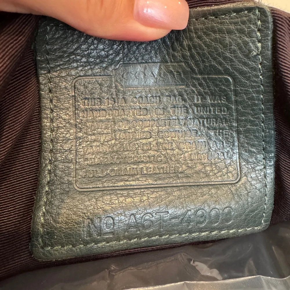 Vintage Coach ‎ 4900 Sonoma Flap GREEN Leather Saddle Bag